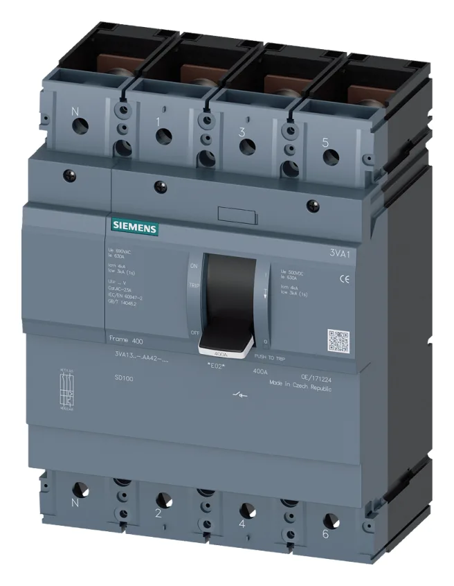 Разъединитель 3VA1 IEC frame 400 4п SD100 In=400А без защ. от перегрузки и коротк. замык. Siemens 3VA13401AA420AA0
