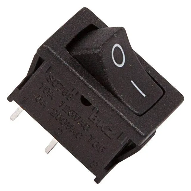 Выключатель клавишный 250В 6А (2с) ON-OFF черн. Mini (RWB-201; SC-768) Rexant 36-2110