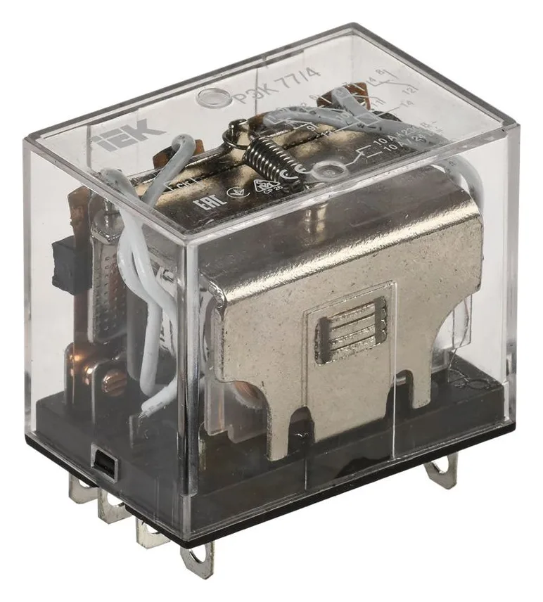 Реле РЭК 77-4 10А 12В DC IEK RRP10-4-10-012D