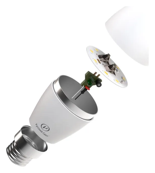 Лампа светодиодная RS LED C37 E27 8W 220-240V 8Вт свеча матовая 4000К нейтр. бел. E27 800лм 220-240В Ra90 Русский Свет 15010545063