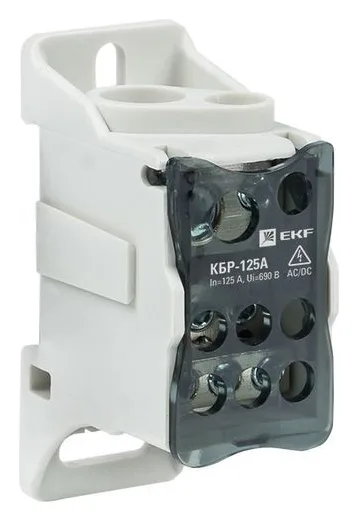Блок распределительный КРОСС крепеж на панель и DIN КБР-125А EKF plc-kbr125