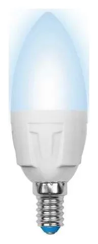 Лампа светодиодная LED-C37 7W/NW/E14 /FR PLP01WH Яркая 7Вт свеча матовая 4000К нейтр. бел. E14 (упак. картон) Uniel UL-00002411