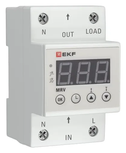 Реле напряжения с дисплеем MRV 63А PROxima EKF MRV-63A