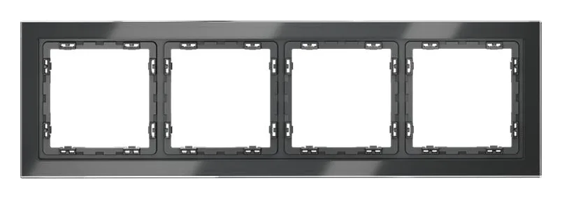Рамка 4-м S70 стеклян. графит Voltum VLS110407