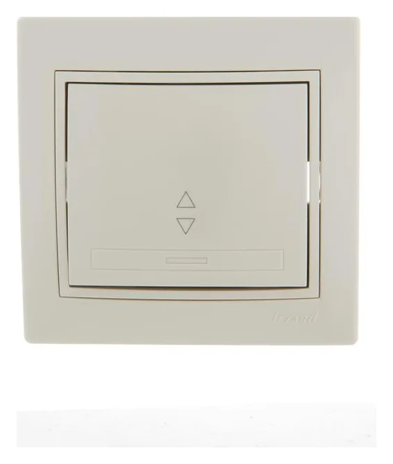 Переключатель проходной 1-кл. СП Mira 10А IP20 со вставкой крем. LEZARD 701-0303-105