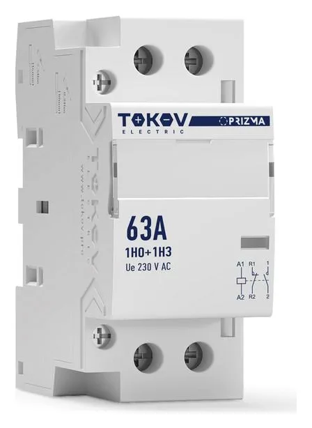 Контактор модульный 36мм 63А 230В АС 1НО 1НЗ PRIZMA TOKOV ELECTRIC TKE-PZ-MC-2-63-230-11