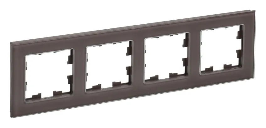 Рамка 4-м BRITE РУ-4-2-БрТБ стекло темн. бронза IEK BR-M42-G-K45