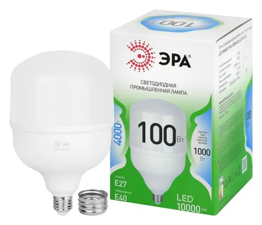 Лампа светодиодная GREEN LINE POWER T140-100W-840-E27/E40 GL 100Вт колокол 4000К яркий свет бел. E27/E40 Эра Б0067037