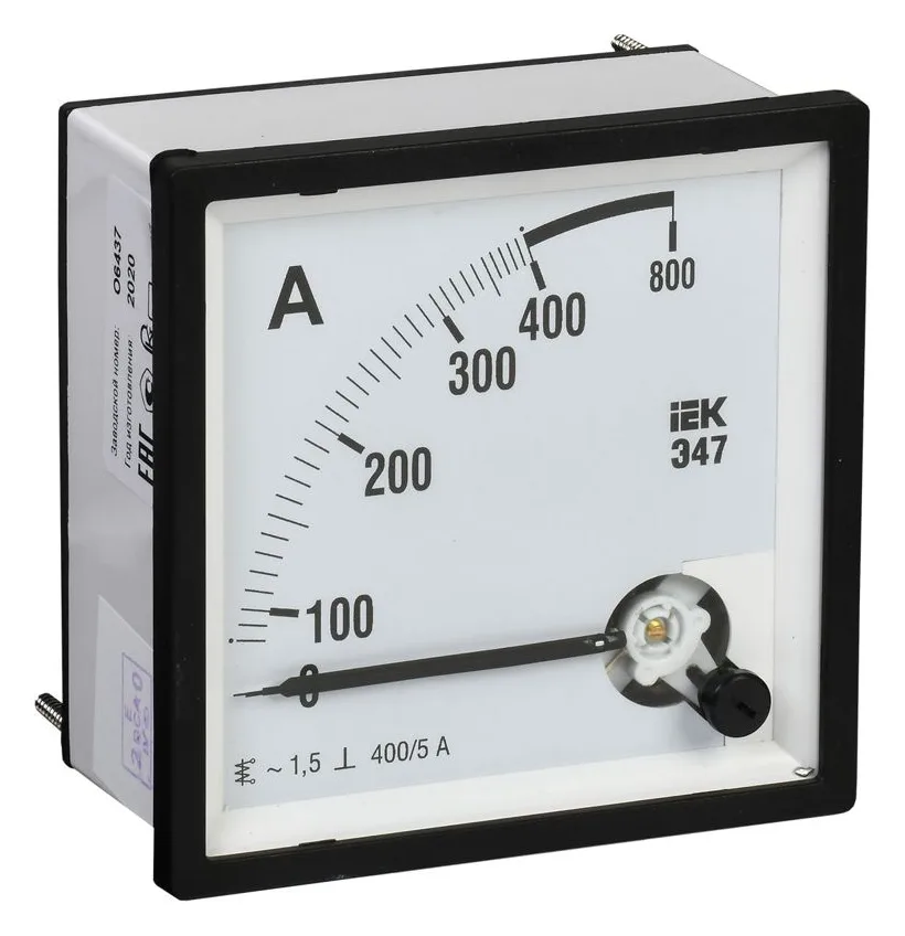 Амперметр Э47 72х72мм 400/5А кл. точн. 1.5 IEK IPA10-6-0400-E