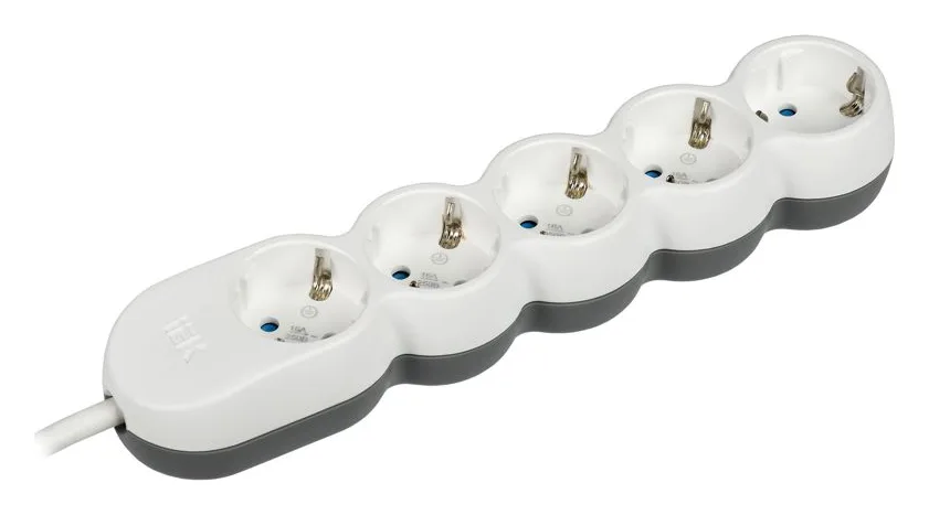 Удлинитель 5х5м с заземл. 16А IP20 Uno У05 2P+PE 250В 3х1.5 IEK WYP53-16-05-05-Z