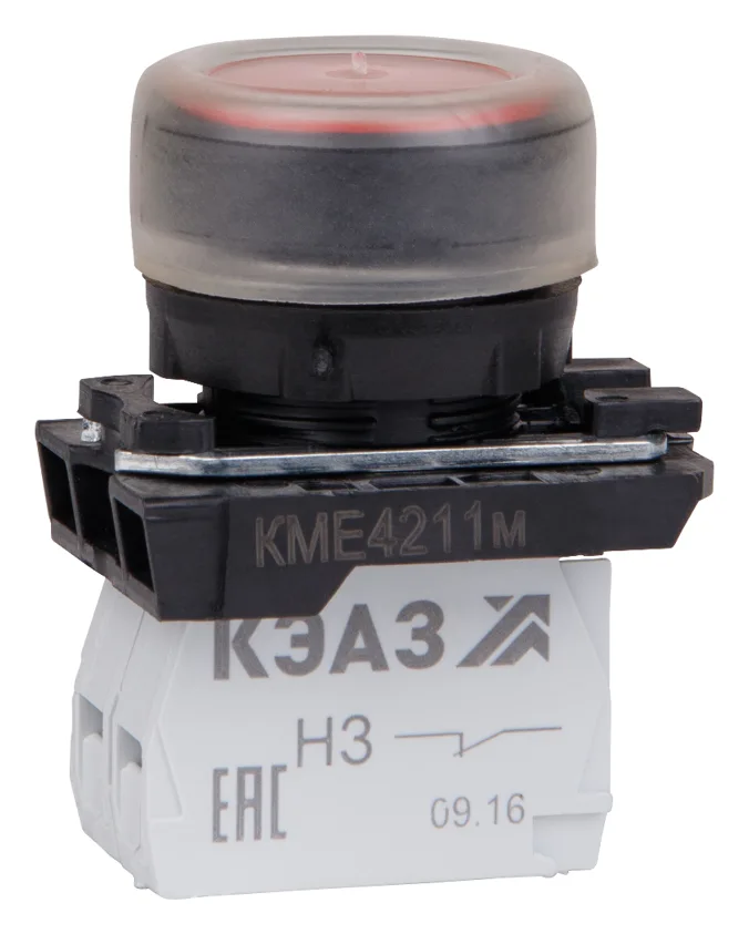 Кнопка КМЕ 4211м 1но+1нз цилиндр IP65 красн. КЭАЗ 248244