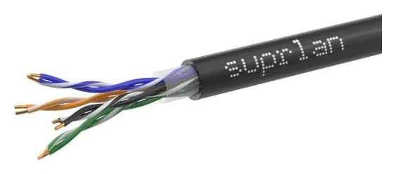 Кабель витая пара U/UTP кат.5E 4х2х0.51 24AWG solid Cu PE Out. Premium 305м (м) SUPRLAN 01-0311-2