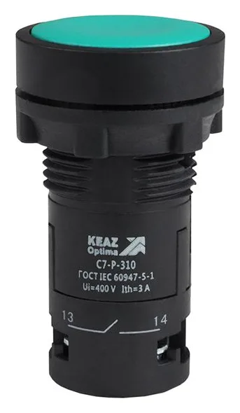 Кнопка OptiSignal Compact D22 С7-P-310 зел. 1НО XB7NA31 КЭАЗ 362032