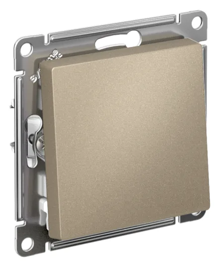 Выключатель 1-кл. СП AtlasDesign 10А IP20 (сх. 1) 10AX механизм шампань SE ATN000511