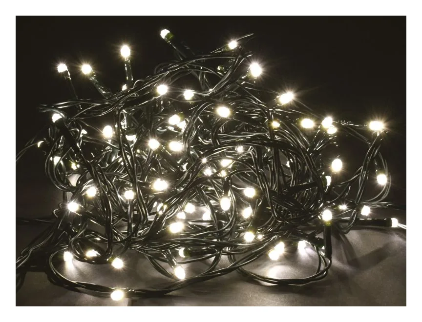 Гирлянда "Нить" 10м 100LED тепл. бел. IP20 провод зел. 230В с контроллером 8 режимов IEK LGDB110-1-100-10-G-S-20