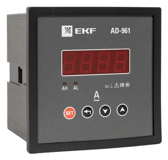 Амперметр цифровой AD-961 1ф на панель 96х96 EKF ad-961