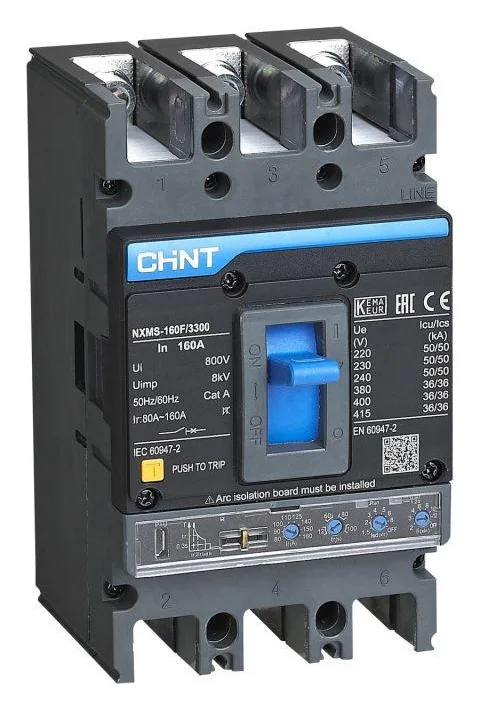 Выключатель автоматический 3п 160А 36кА NXMS-160F с электрон. расцеп. (R) CHINT 264748