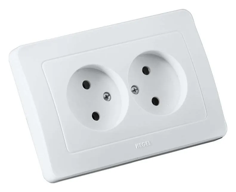 Розетка 2-м СП Мастер 16А IP20 250В бел. HEGEL РС16-341