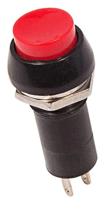 Выключатель-кнопка 250В 1А (2с) ON-OFF красн. (PBS-11А) Rexant 36-3030