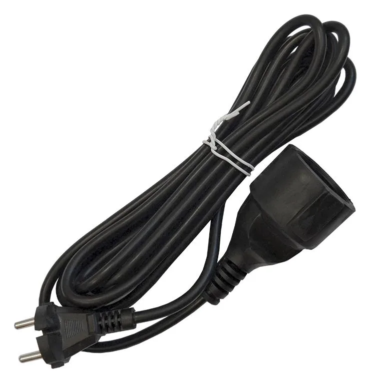 Удлинитель-шнур 1х3м без заземл. 10А IP20 ПВС 2х1 черн. DOMTOK 2339