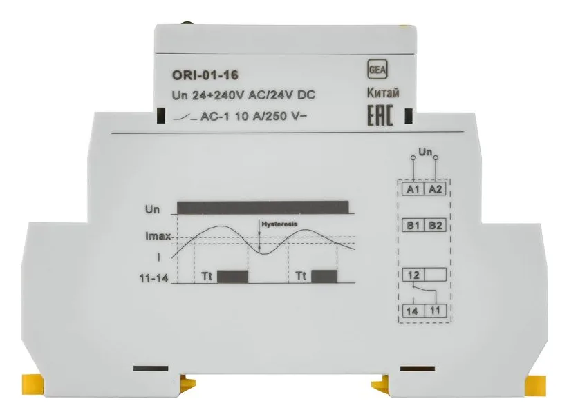 Реле тока ORI 1.6-16А 24-240В AC/24В DC IEK ORI-01-16