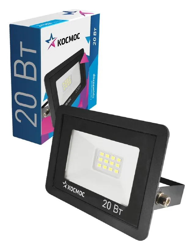 Прожектор светодиодный 20Вт 6500К IP65 1600лм КОСМОС K_PR5_LED_20