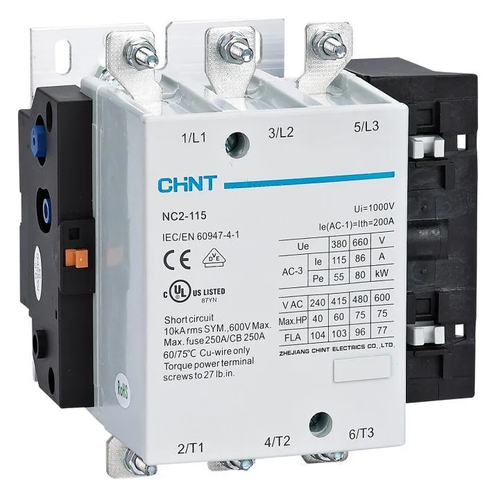 Контактор NC2-115 115А кат. 220-240В AC AC-3 (R) CHINT 671433