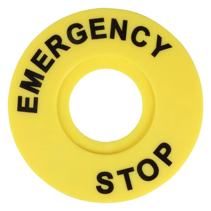 Бирка "Стоп" OptiSignal Compact D22 круглая 60мм (EMERGENCY STOP) С7-MH2260 ZBY9320 КЭАЗ 362221