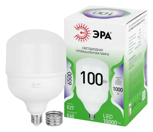 Лампа светодиодная GREEN LINE POWER T140-100W-865-E27/E40 GL 100Вт колокол 6500К свет холод. E27/E40 Эра Б0067055