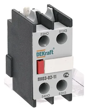 Приставка контактная ПК-03 лицев. доп. контакты 1НО+1НЗ DEKraft 24100DEK
