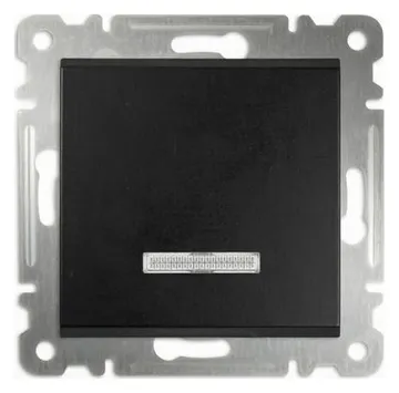 Выключатель 1-кл с подсвет. СП 10А IP20 250В механизм черн. Makel 57054021