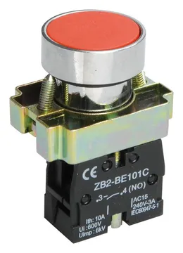 Кнопка LAY5-BA41 1НО без подсветки красн. KARAT IEK BBT60-BA-K04