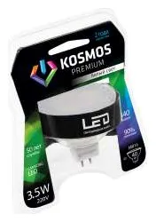 Лампа светодиодная KOSMOS premium 3.5Вт MR16 GU5.3 230В 4500К Космос KLED3.5w230MR16G5345