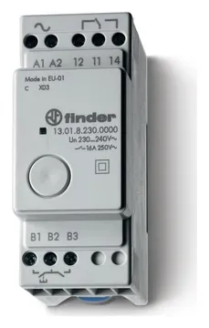 Реле модульное электронное шаговое/моностабильное 1НО 16А 24В AC/DC Ш=35мм IP20 FINDER 130100240000