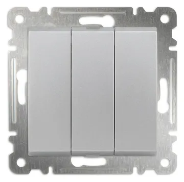 Выключатель 3-кл СП 10А IP20 250В механизм сер. Makel 57065091