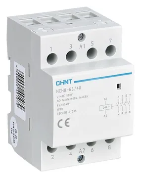 Контактор модульный NCH8-63/40 63А 4НО AC 220/230В 50Гц (R) CHINT 256101
