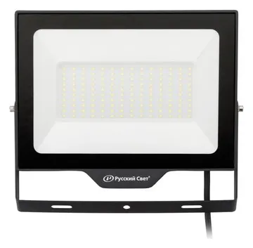 Прожектор светодиодный СДО FL 10 C 100W VW 865 BK CL 277х220х30мм 100Вт 6500К IP65 уличный черн. Русский Свет 15081023056