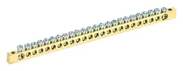 Шина PEN "земля-ноль" 6х9мм 24/2 (24группы/крепеж по краям) IEK YNN11-24-100