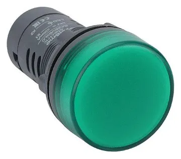 Лампа светосигнальная SB7 d22мм 24В DC зел. моноблочная SE SB7EV03BP