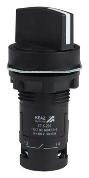 Переключатель 2 положения OptiSignal Compact D22 С7-S-210 черн. 1НО XB7ND21 КЭАЗ 362133