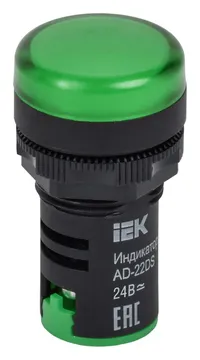 Лампа светосигнальная AD22DS d22мм 24В AC/DC зел. KARAT IEK BLS10-ADDS-024-K06