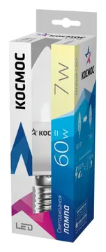 Лампа светодиодная CN 7Вт 220В E14 3000К Космос Lksm_LED7wCNE1430