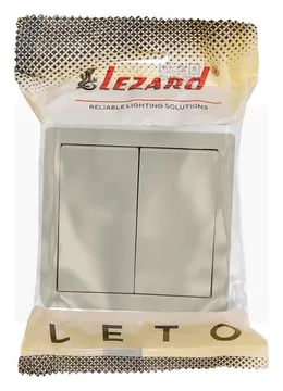 Выключатель 2-кл. ОП LETO крем LEZARD 752-0300-101