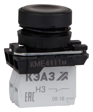 Кнопка управления КМЕ4111м 1но+1нз IP40 цилиндр черн. КЭАЗ 248240
