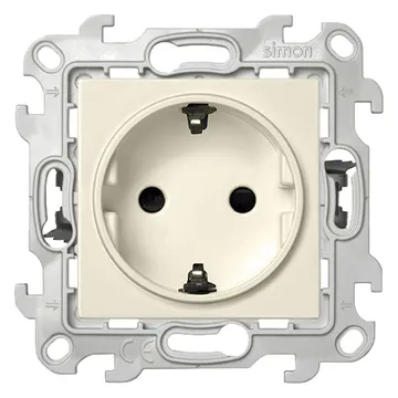 Розетка 1-м СП Simon 24 16А IP20 2P+E Push&Go защ. шторки механизм сл. кость Simon 2420432-031