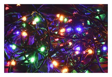 Гирлянда "Нить" 5м 50LED RGB IP20 провод зел. 230В с контроллером 8 режимов IEK LGDB110-3-050-05-G-S-20