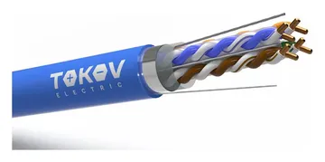 Кабель витая пара F/UTP 4х2х23AWG(0.57мм) кат.6 нг(А)-HF (LSZH) indoor Fluked tested 305м (м) PRO TOKOV ELECTRIC TKP-C08-F/UTP-42-6-305-LSZH