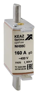 Вставка плавкая OptiFuse NH00С 100 400АС 0 gG УХЛ3 КЭАЗ 144556