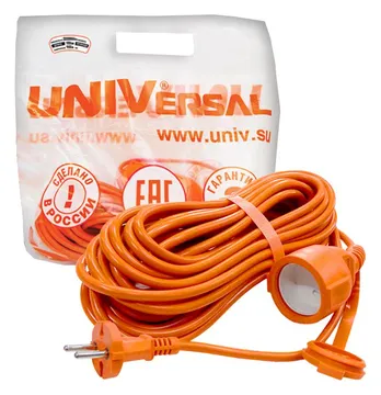 Удлинитель-шнур 1х30м без заземл. 6А IP54 УШ-6 ПВС 2х0.75 Universal 9632001