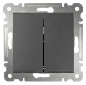 Выключатель 2-кл. СП Karea 10А IP20 механизм дым. маталлик Makel 57050003